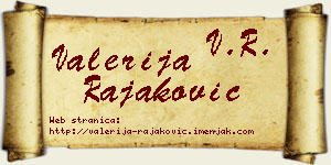 Valerija Rajaković vizit kartica